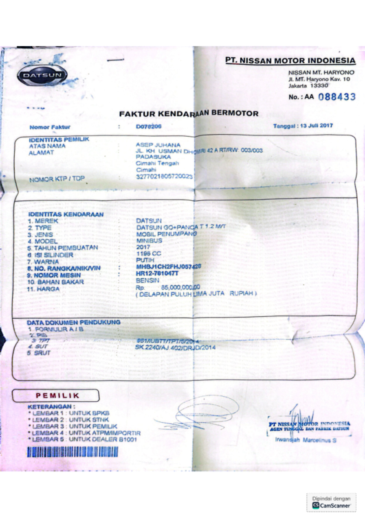 DATSUN GO+PANCA T