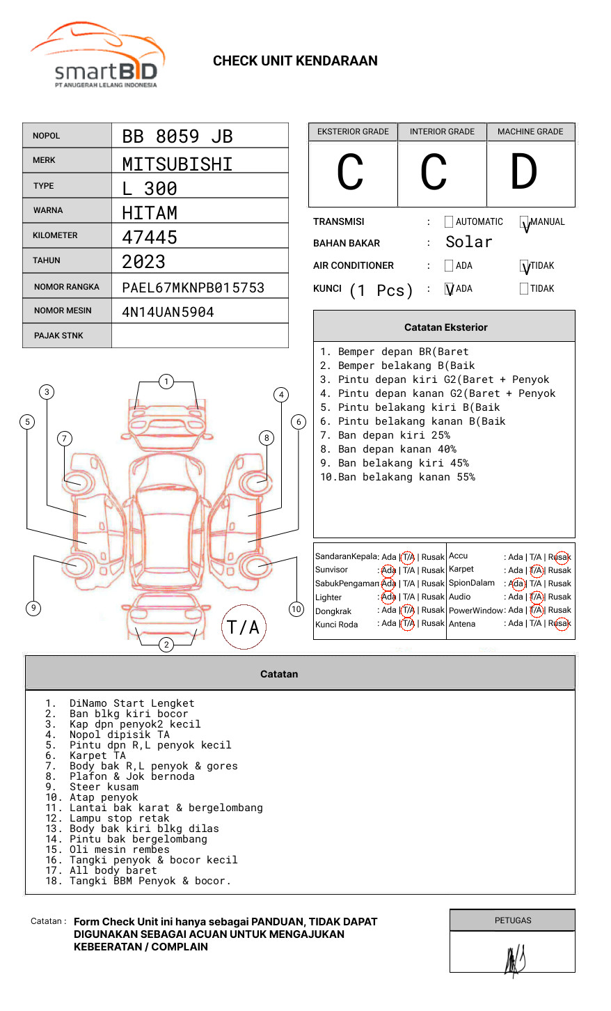 MITSUBISHI L300 PU FB-R (4X2)