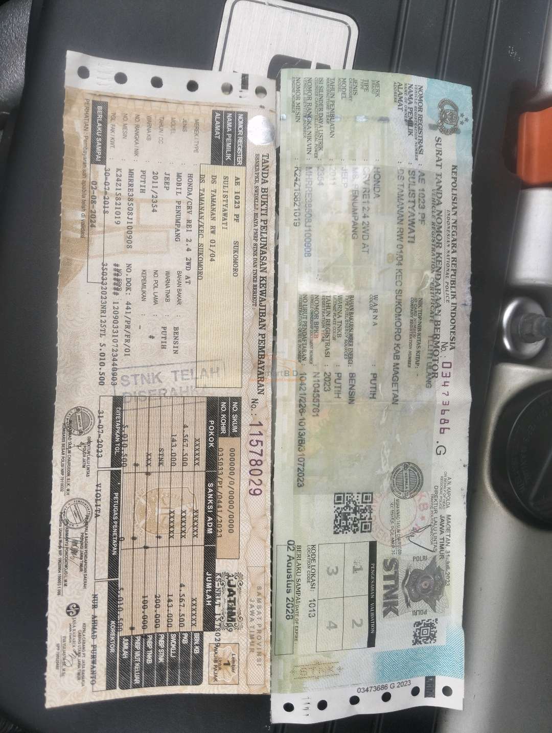 HONDA CR-V RE1 2.4 2WD