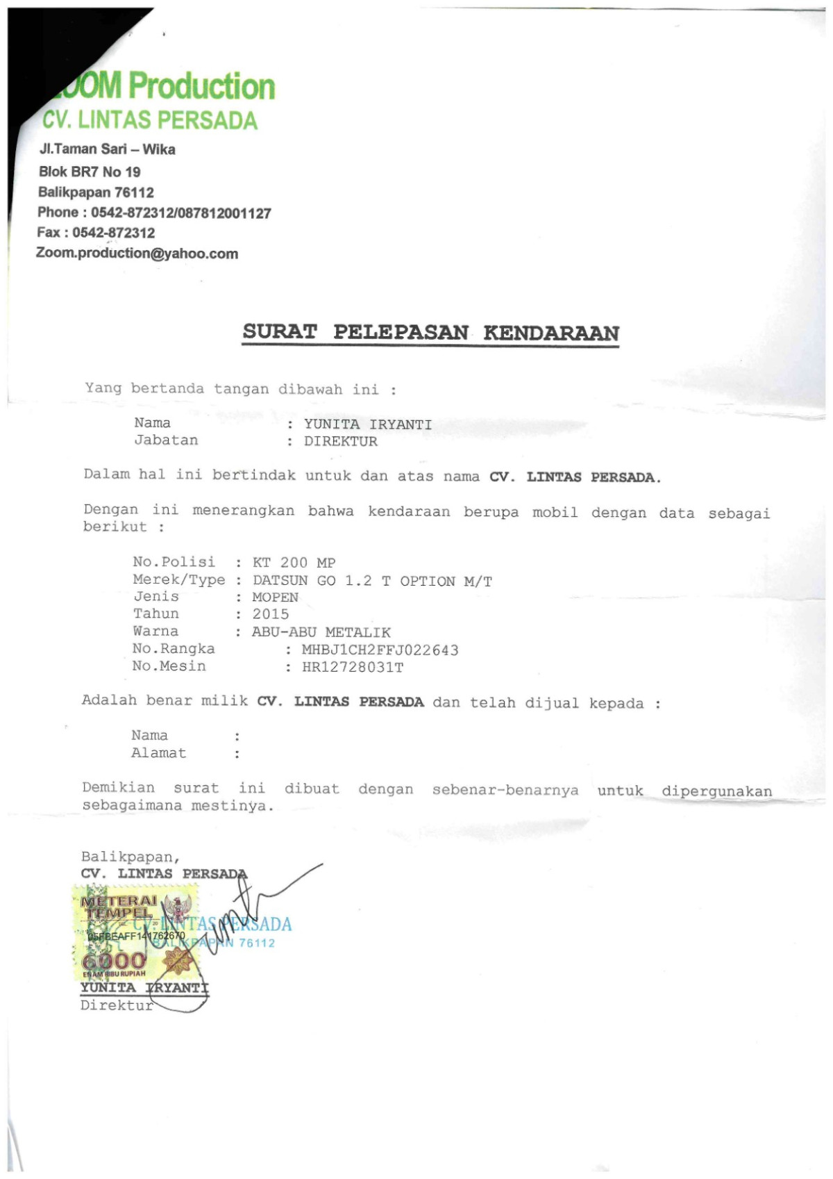 DATSUN GO+PANCA T