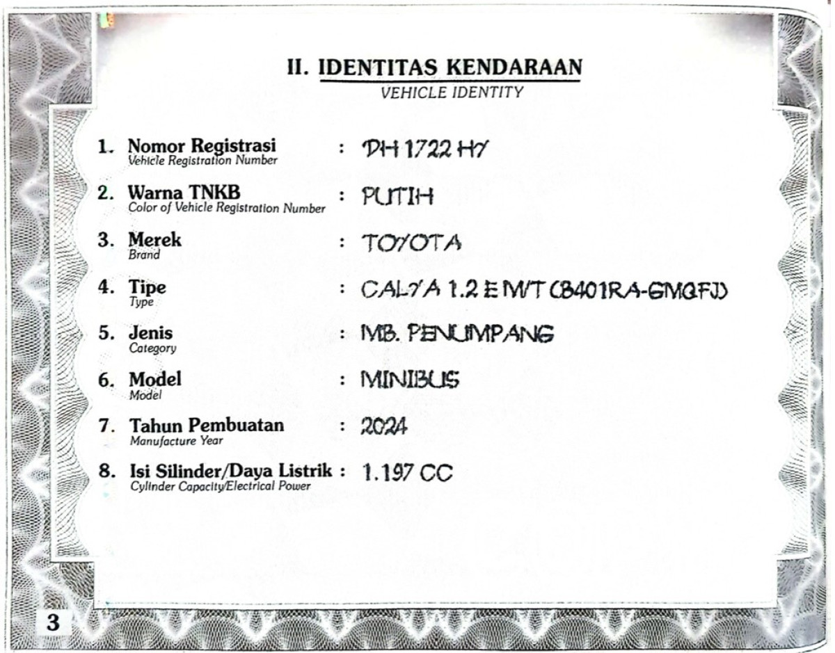 TOYOTA  CALYA  1.2 E M/T