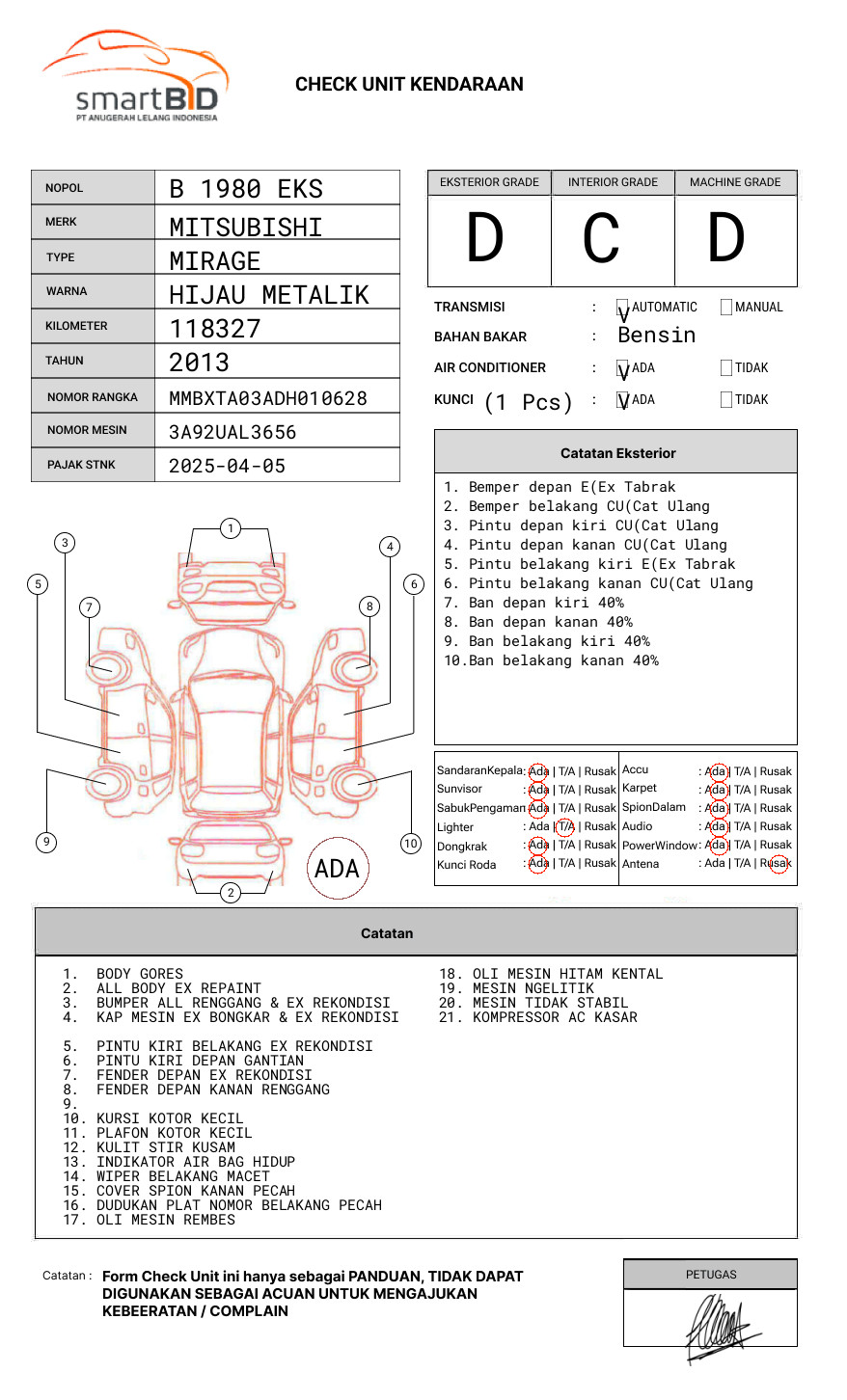 MITSUBISHI MIRAGE 1.2L EXCEED