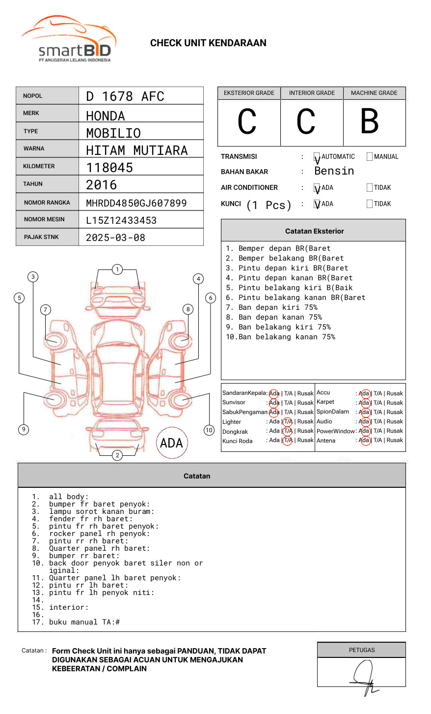 HONDA MOBILIO DD4 1.5E