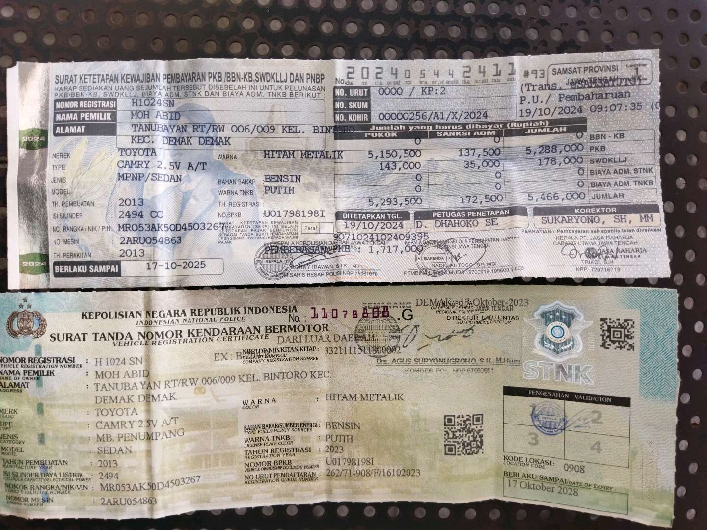 TOYOTA CAMRY V 2.5