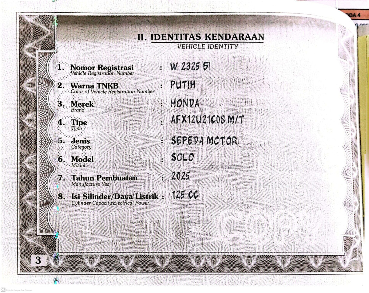 HONDA SUPRA X