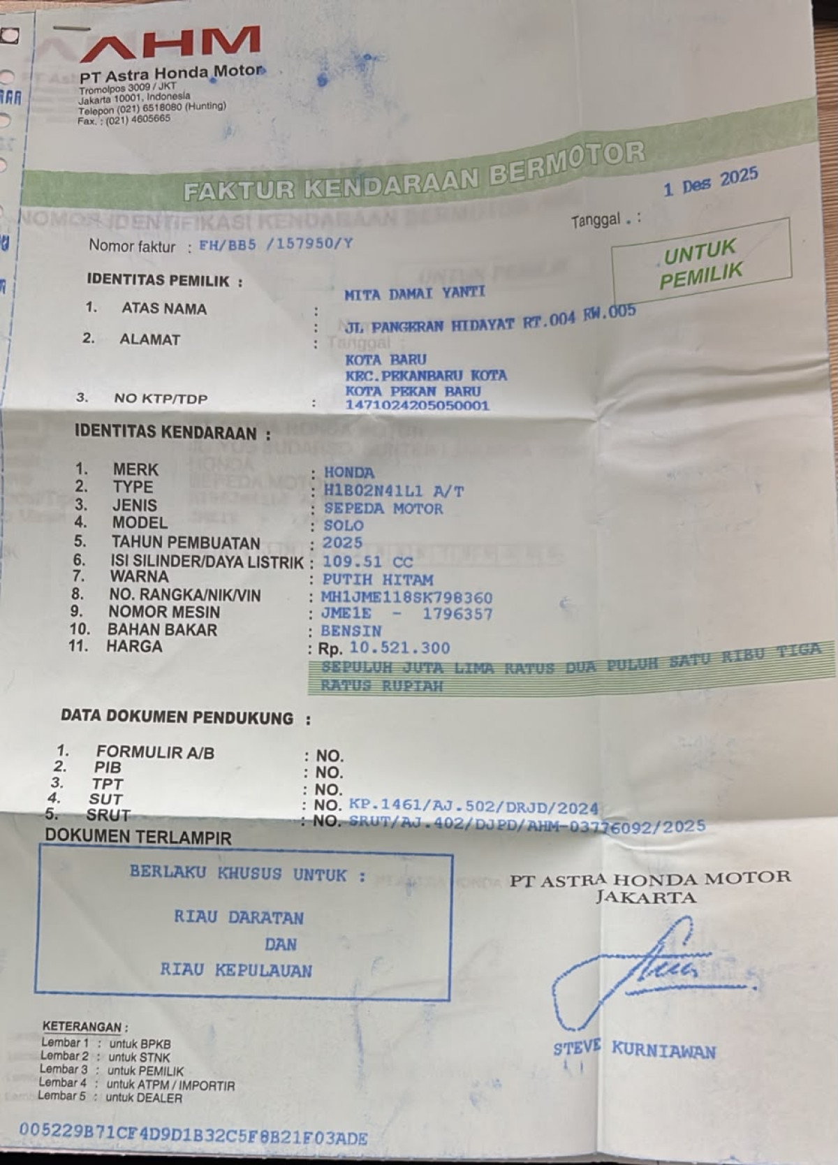 HONDA BEAT CBS FI CW
