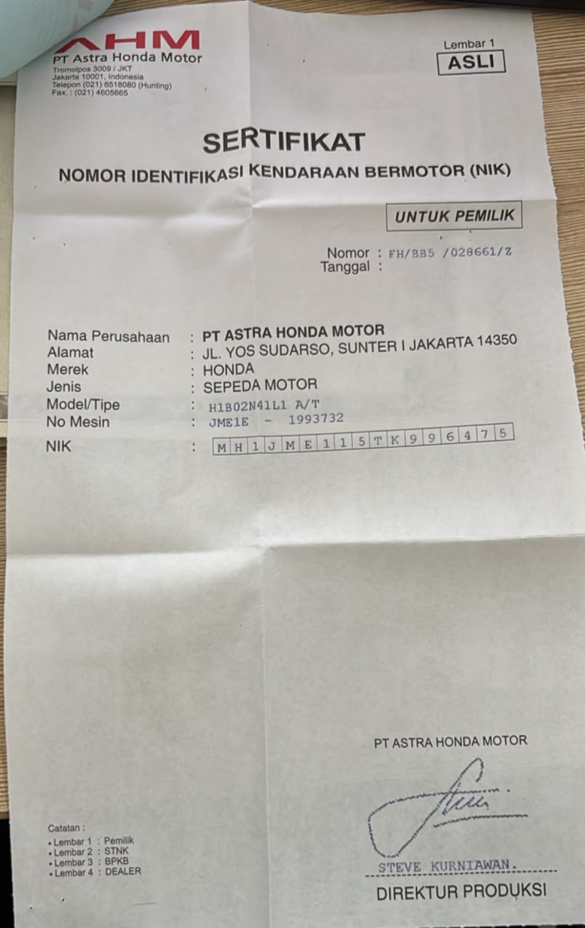 HONDA BEAT CBS FI CW