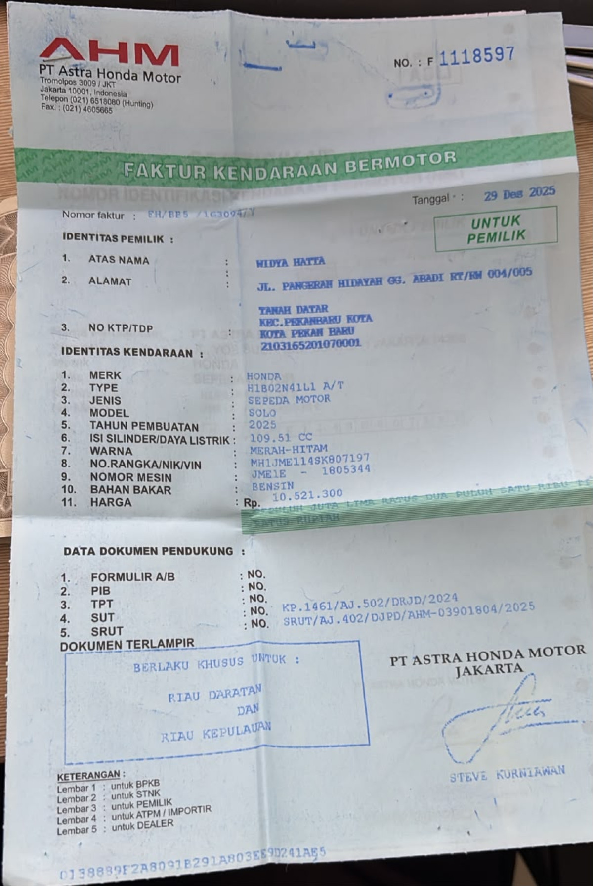 HONDA BEAT CBS FI CW