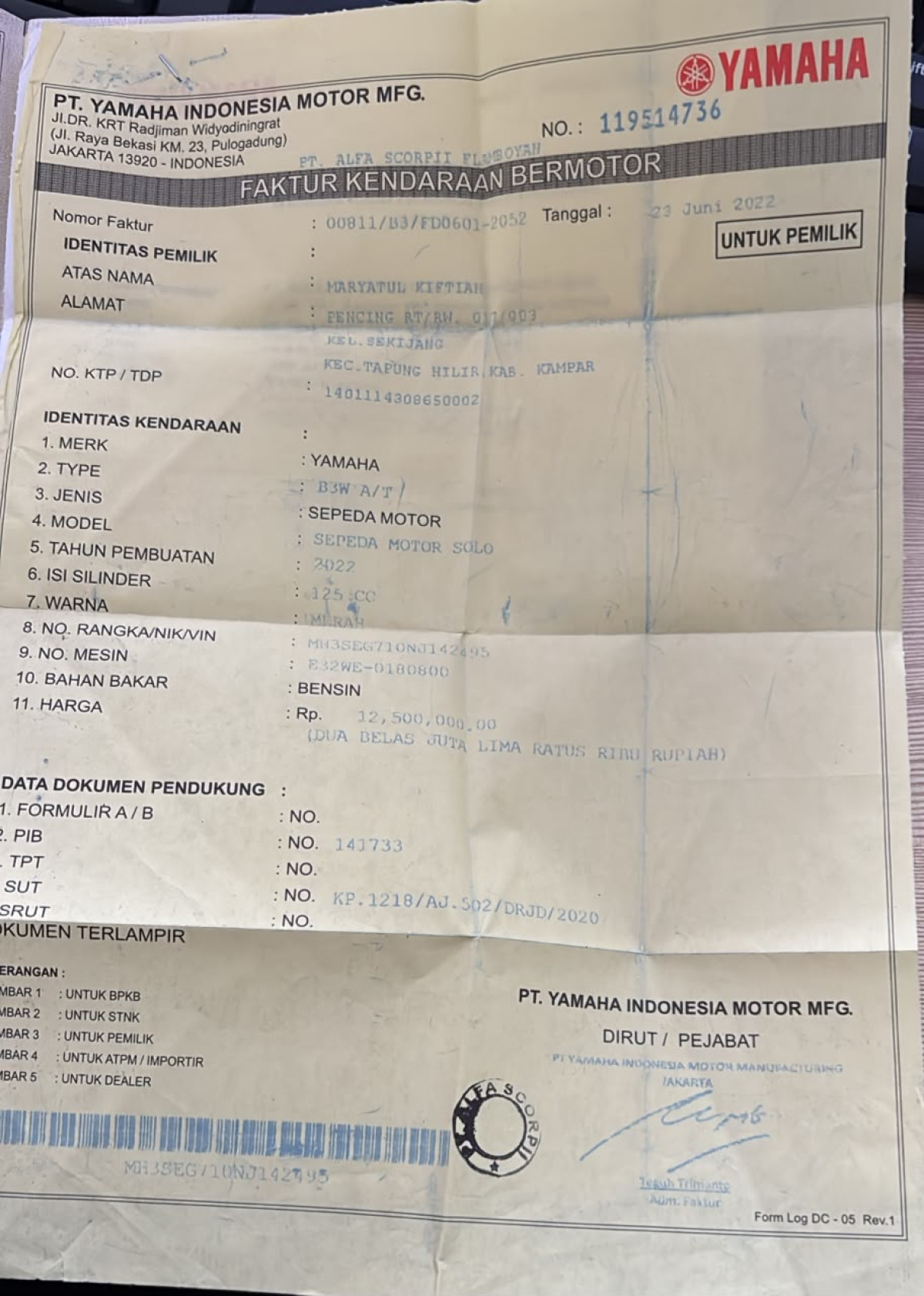 YAMAHA GEAR 125