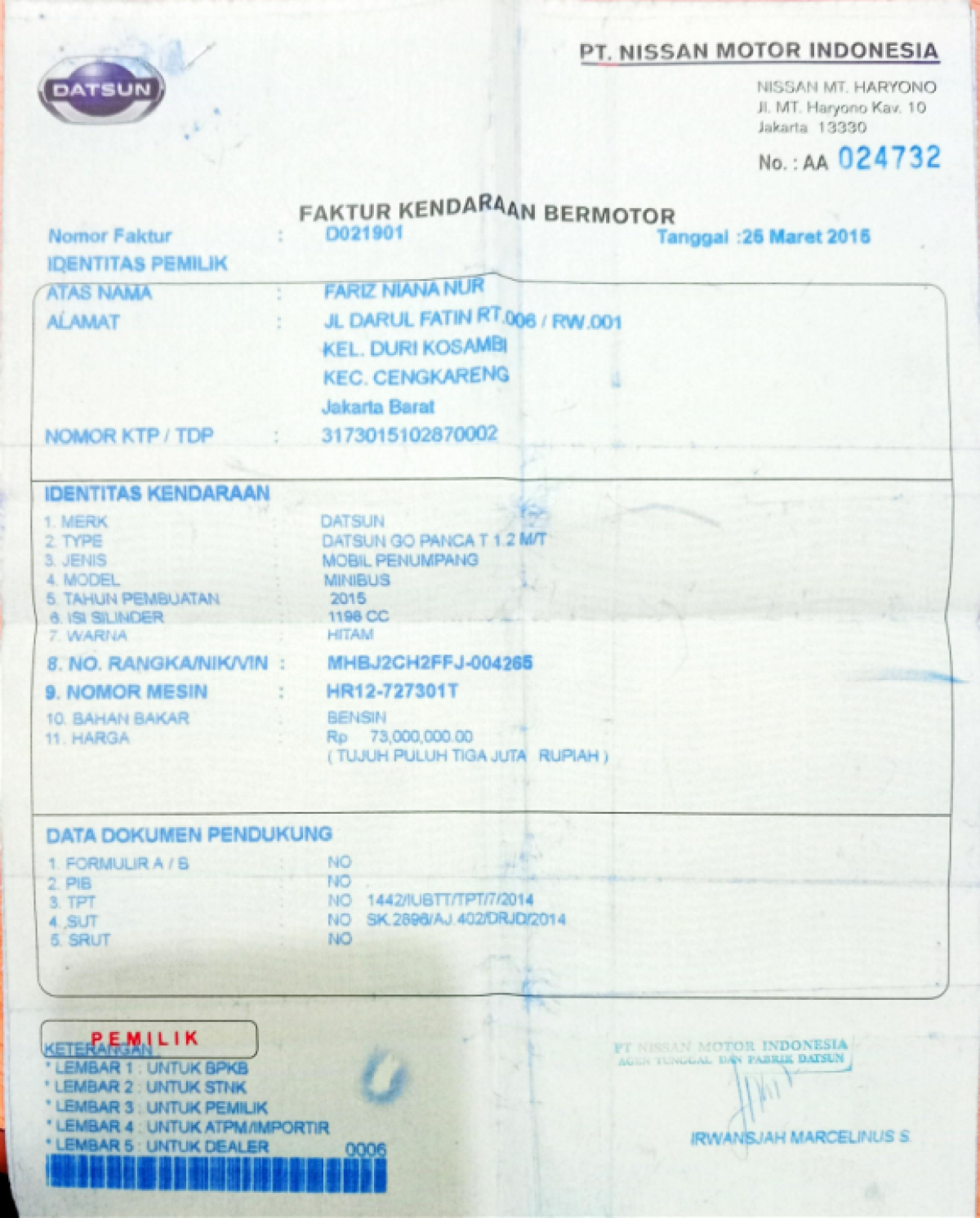 DATSUN GO PANCA T