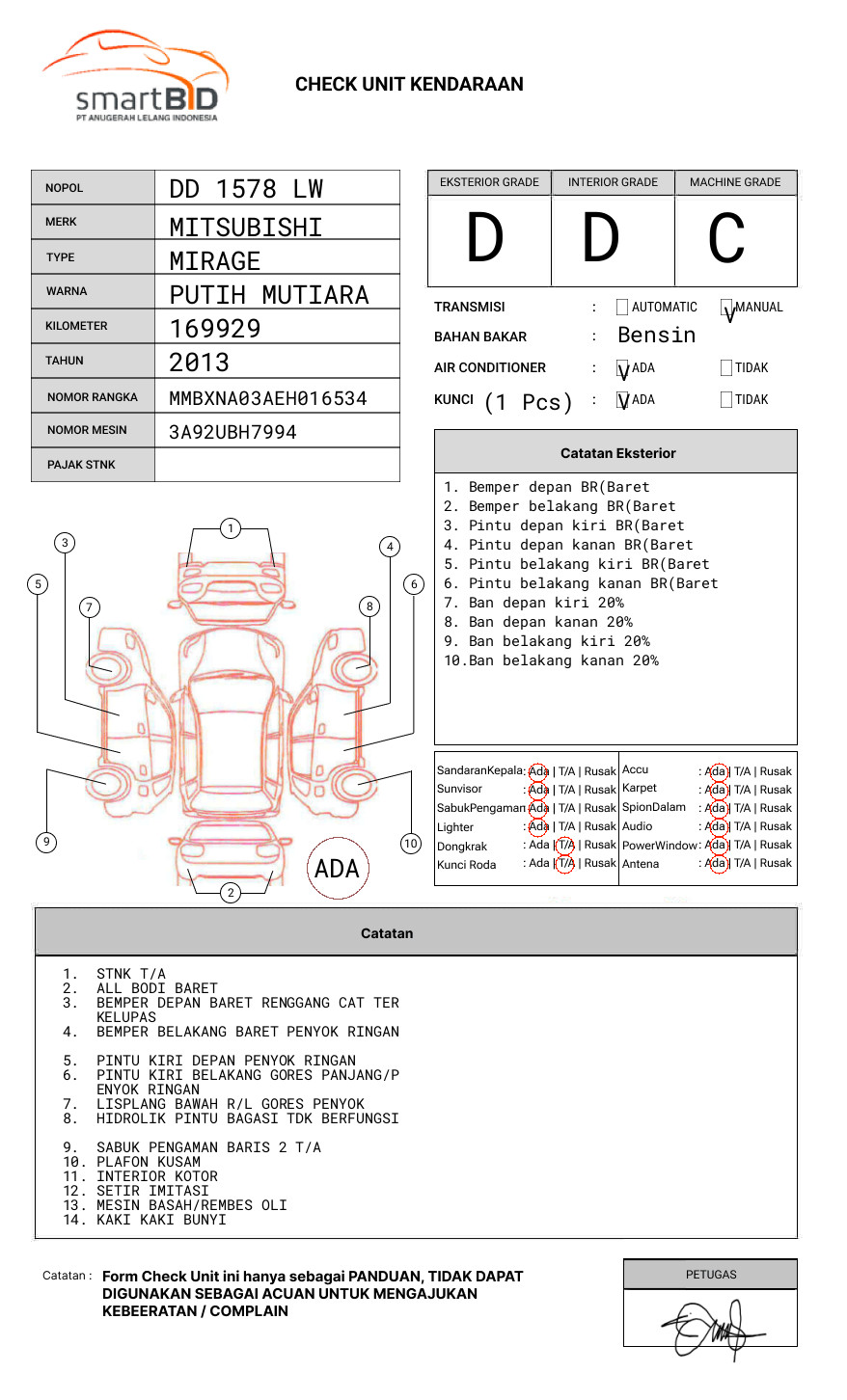 MITSUBISHI MIRAGE 1.2L GLX