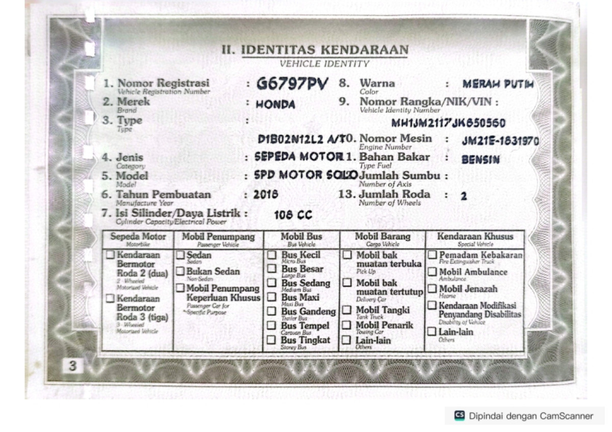 HONDA BEAT CBS FI CW