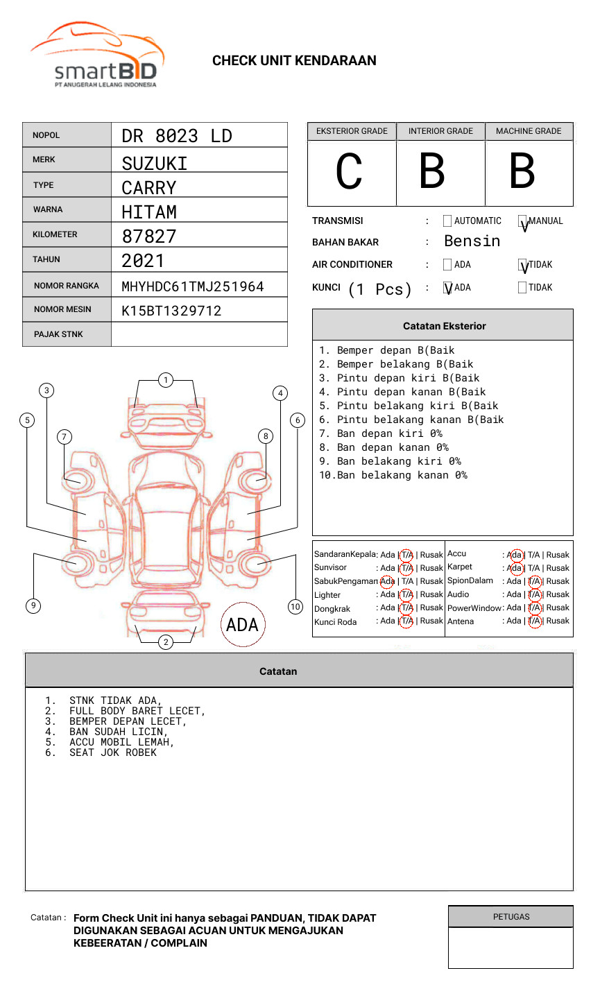 SUZUKI  CARRY  CL PICK UP