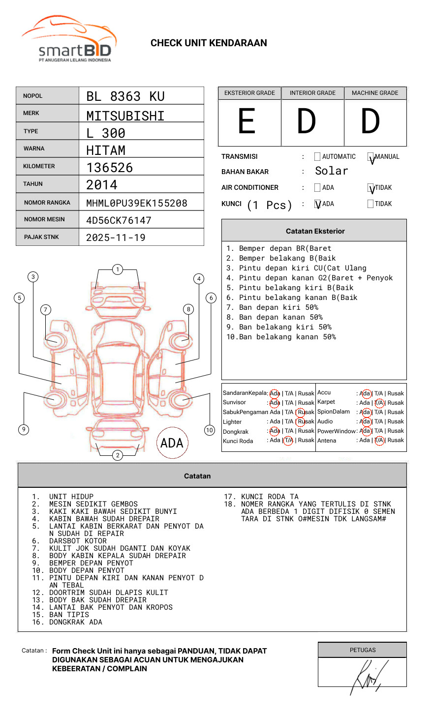 MITSUBISHI L300 PU FB-R (4X2)