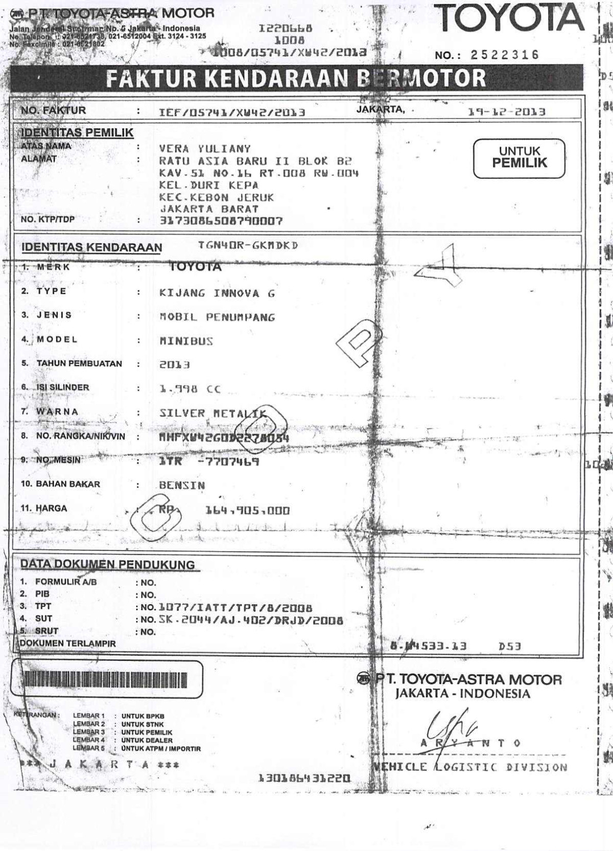 TOYOTA  KIJANG  INNOVA G