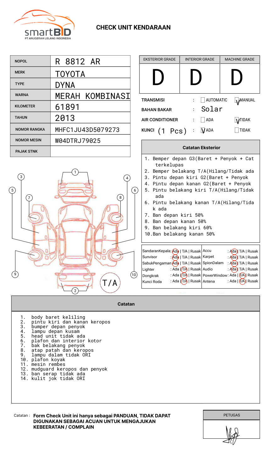 TOYOTA DYNA RINO XT 130 PS 6R BOX