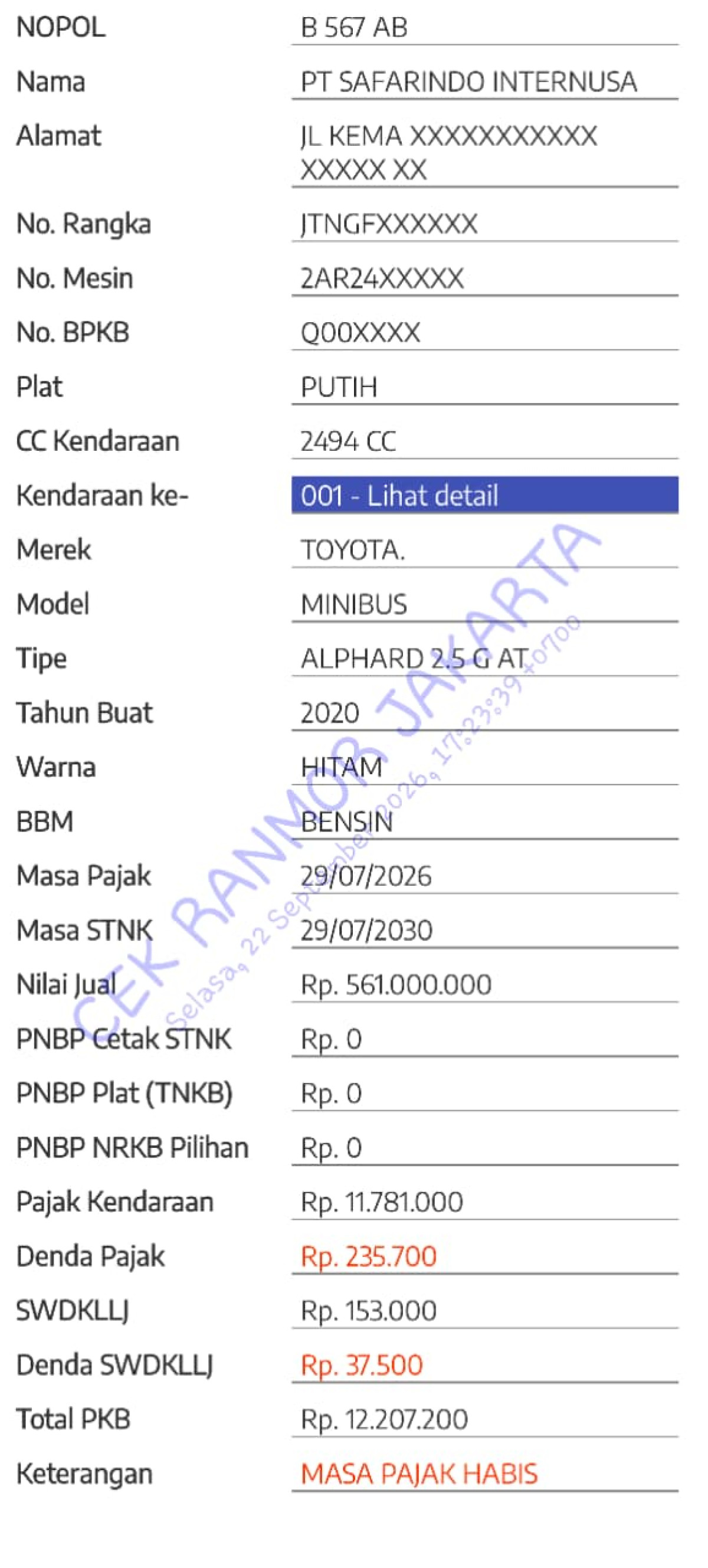 TOYOTA ALPHARD 2.5 G