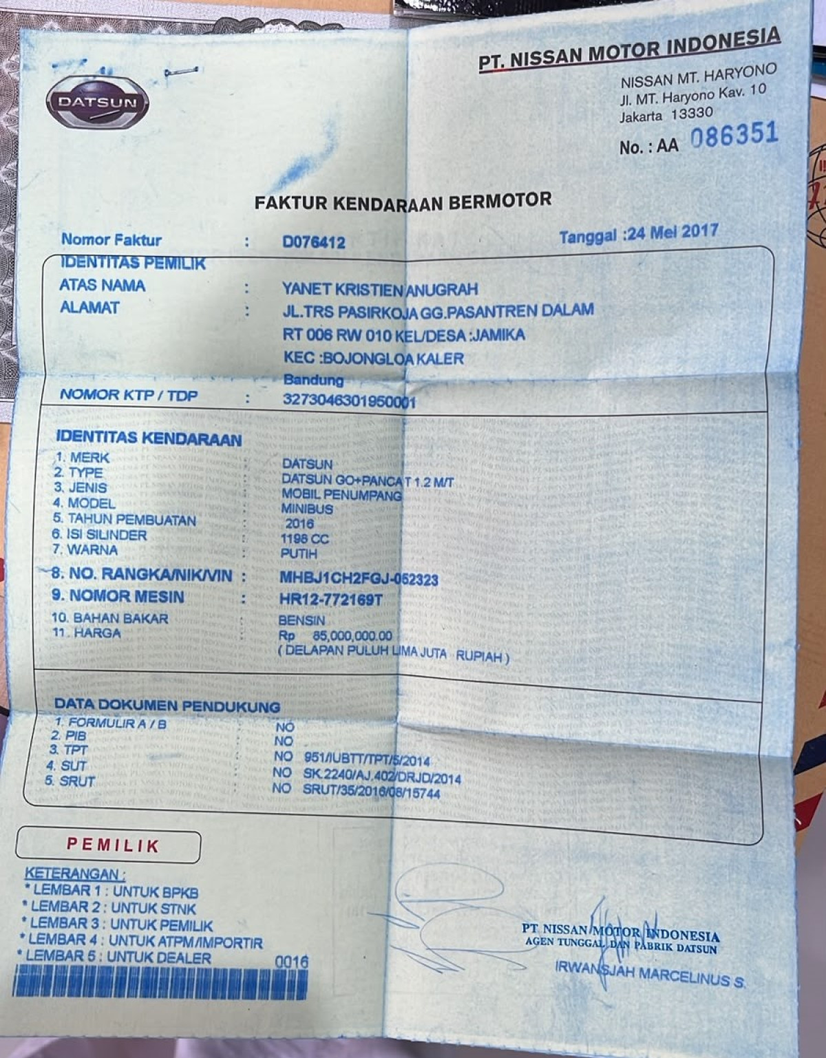 DATSUN  GO + PANCA GO+PANCA T