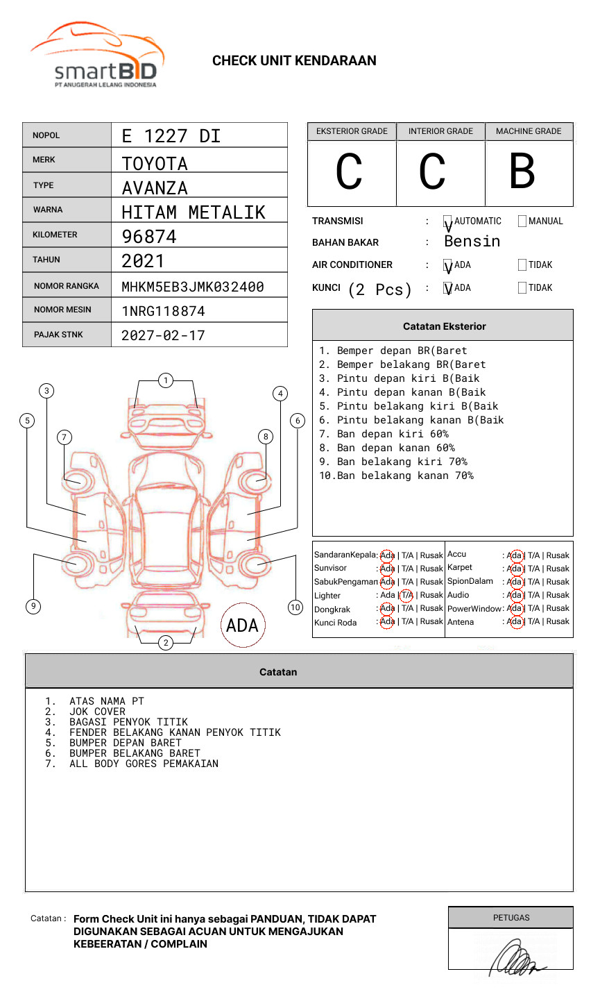 TOYOTA AVANZA 1.3 G
