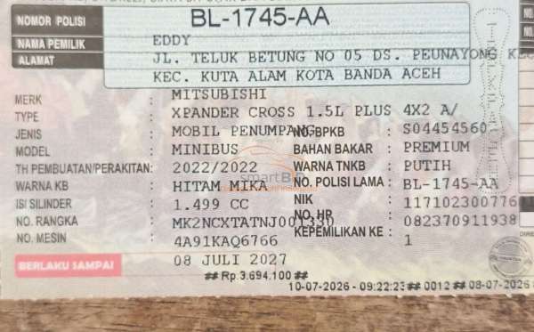 MITSUBISHI XPANDER CROSS 1.5L PLUS