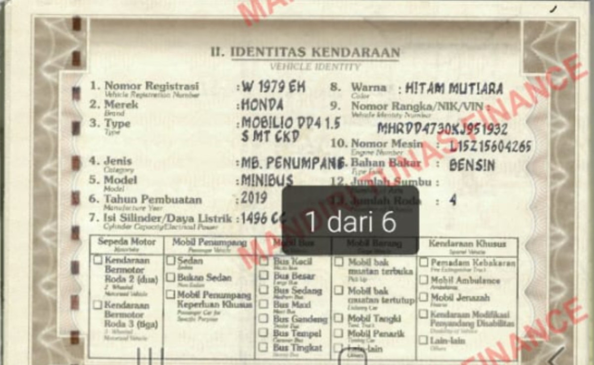 HONDA MOBILIO DD4 1.5 S