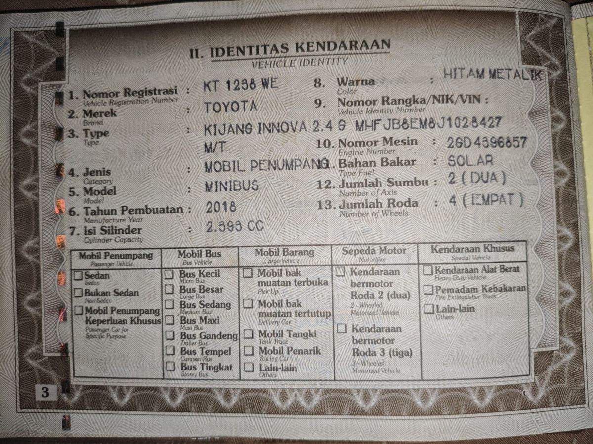 TOYOTA  INNOVA  2.4 G