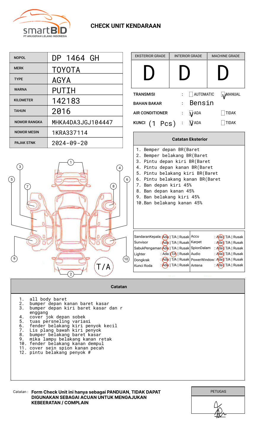 TOYOTA AGYA 1.0 G