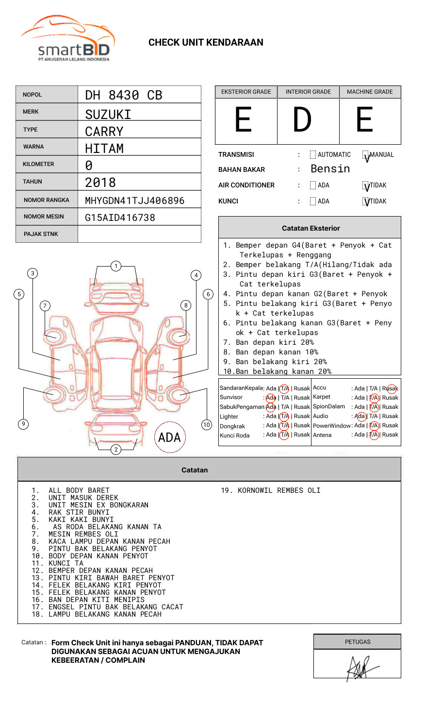 SUZUKI MEGA CARRY P.U