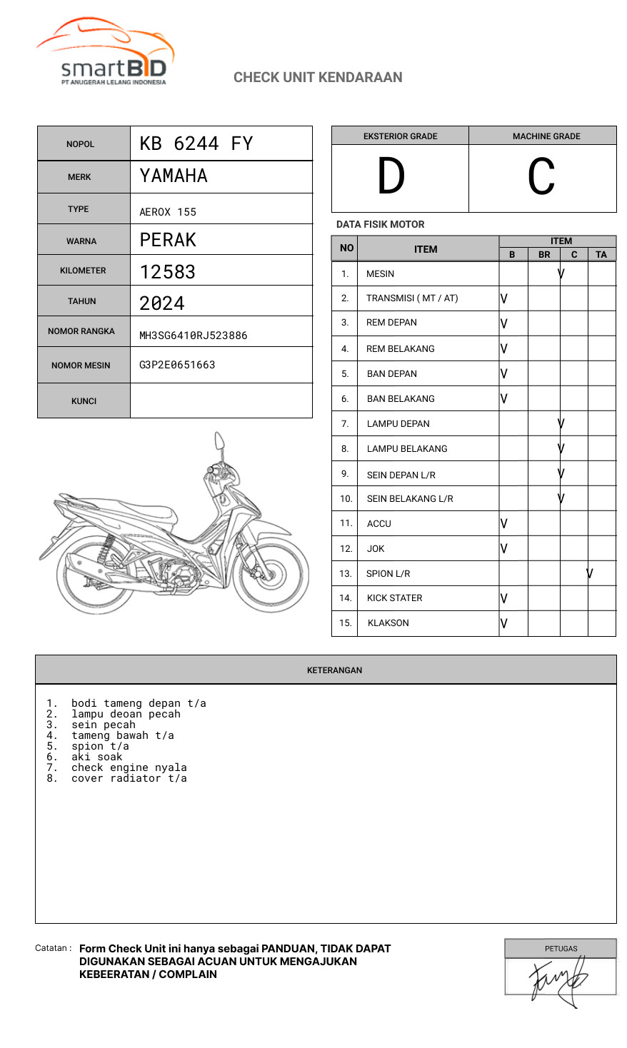 YAMAHA  AEROX 155
