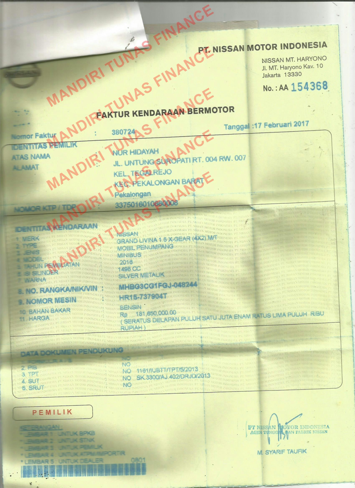 NISSAN  LIVINA GRAND  1.5 X – GEAR