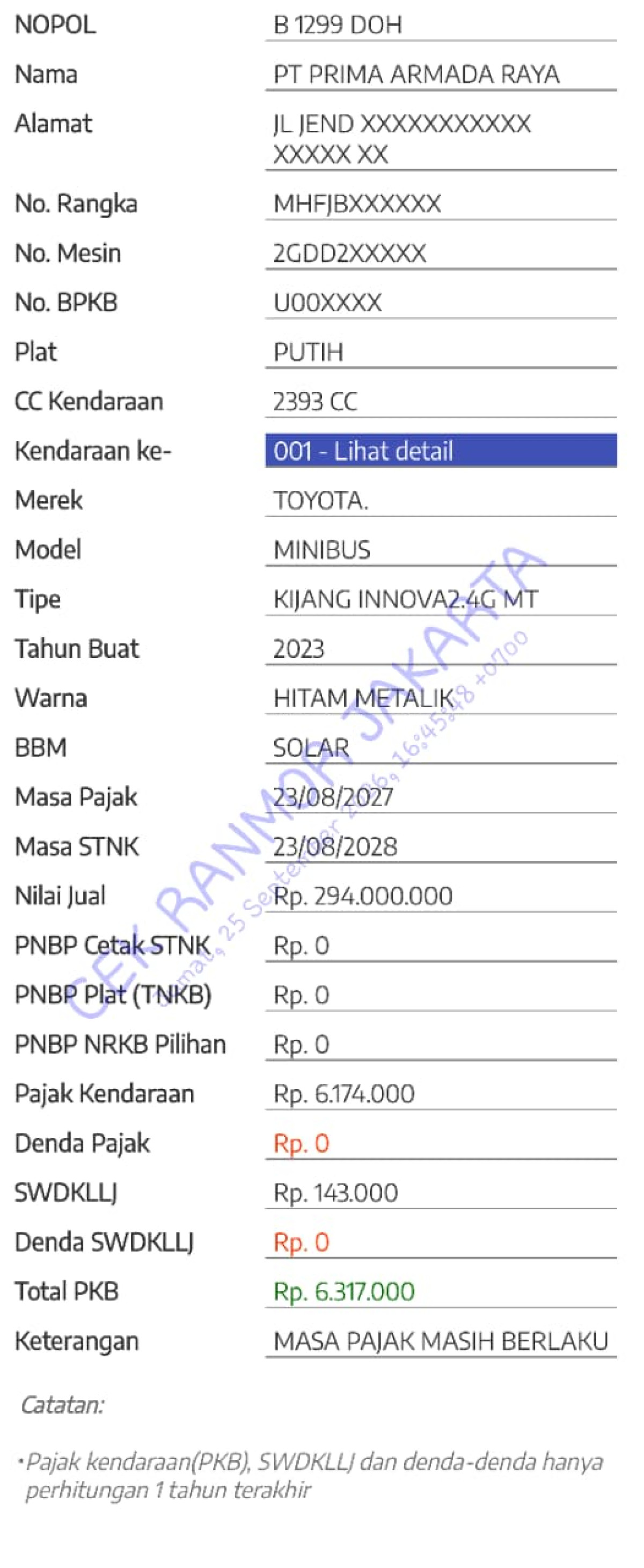 TOYOTA INNOVA 2.4 G