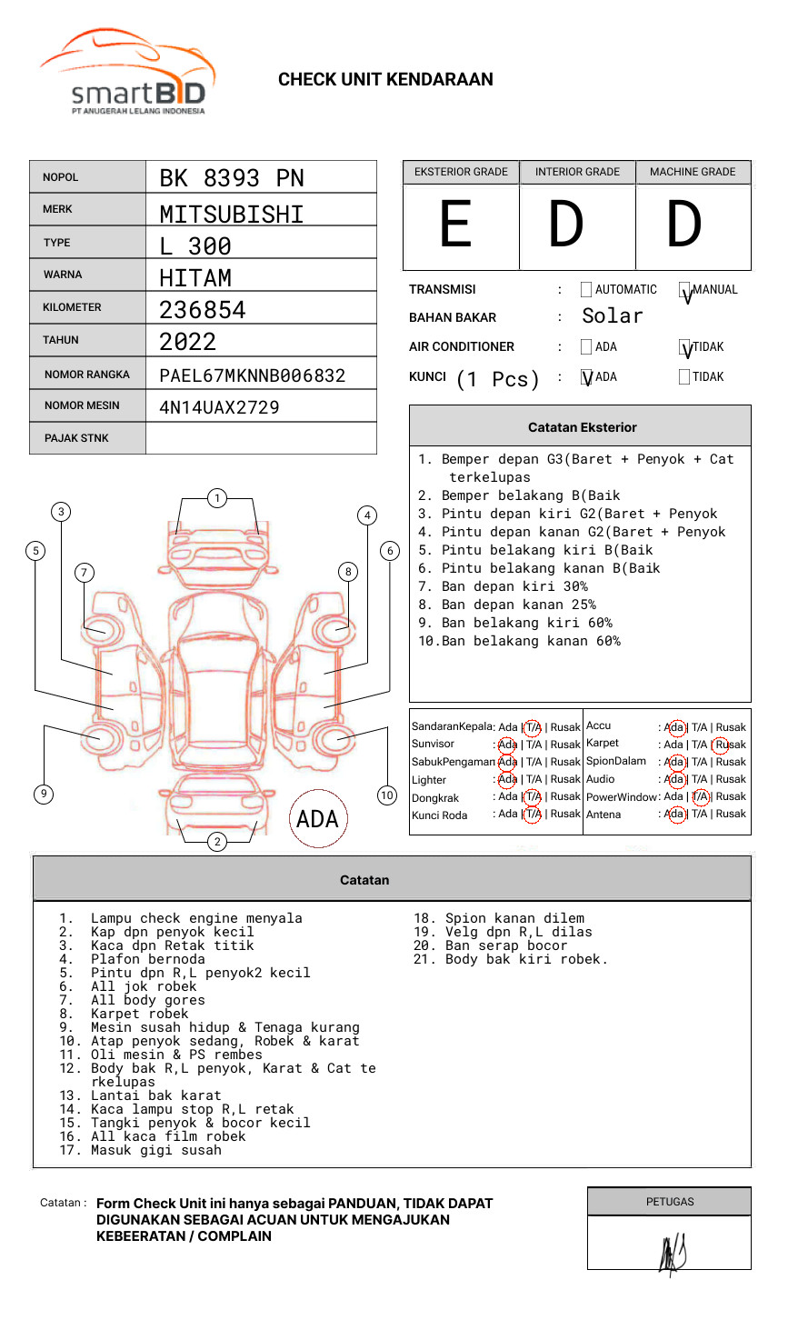 MITSUBISHI L300 PU FB-R (4X2)