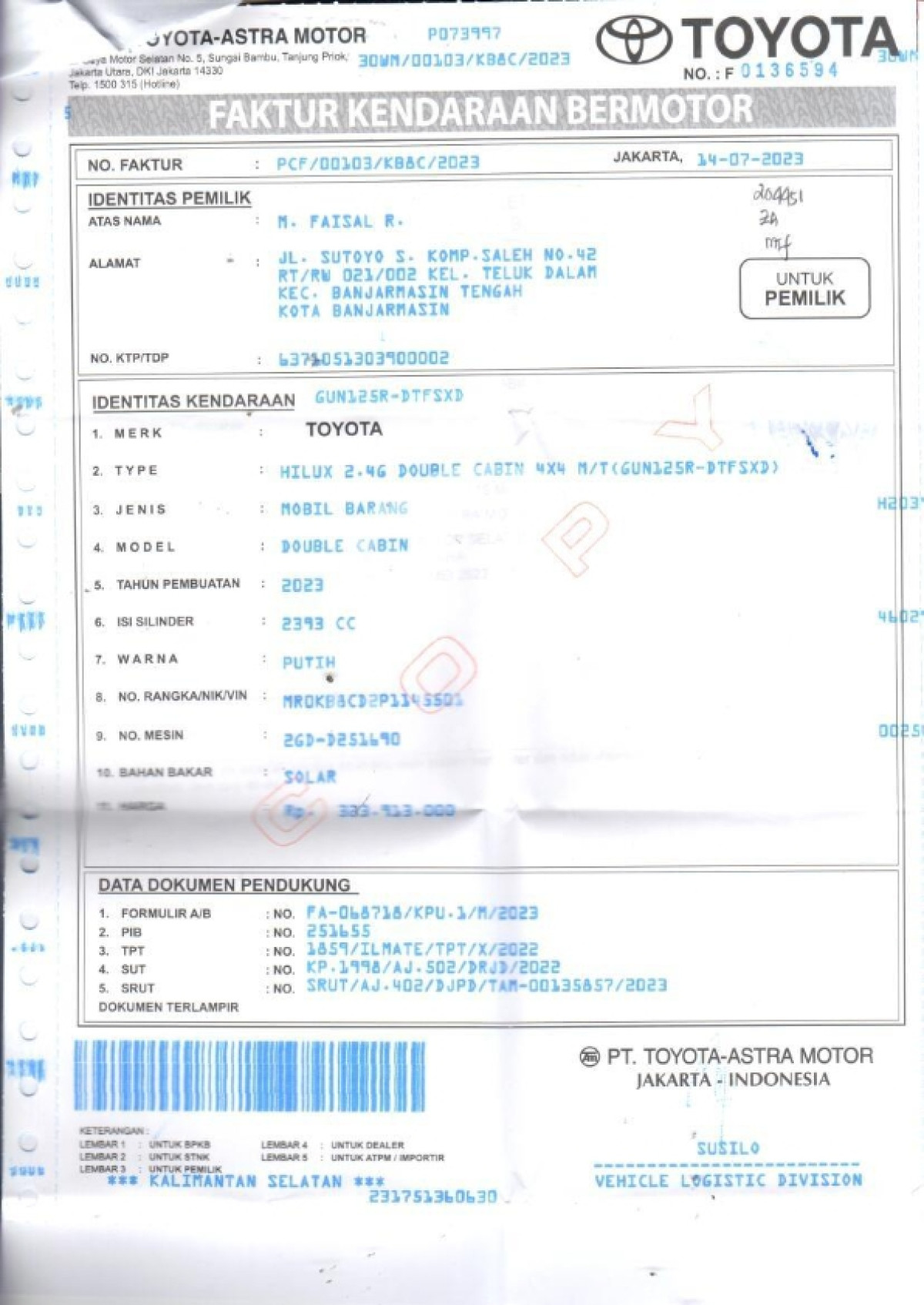 TOYOTA HILUX 2.4G DC