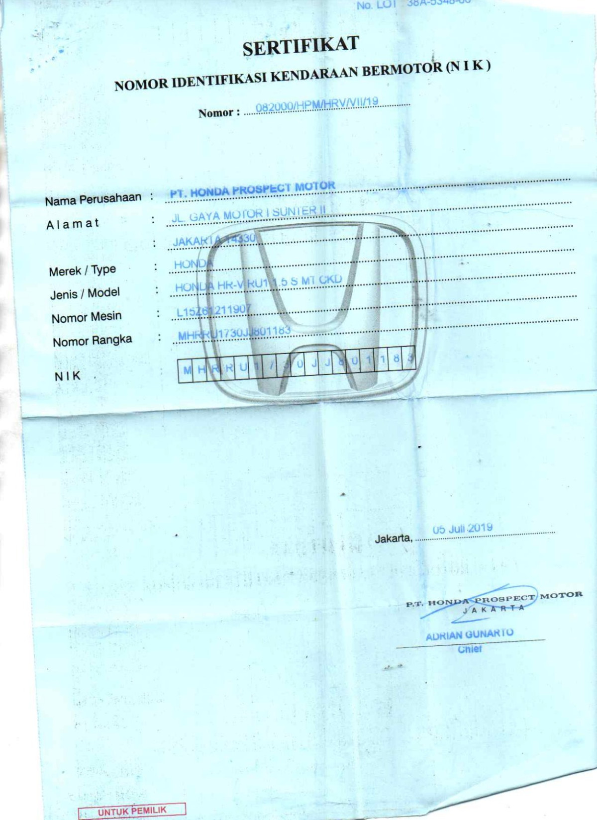 HONDA HRV