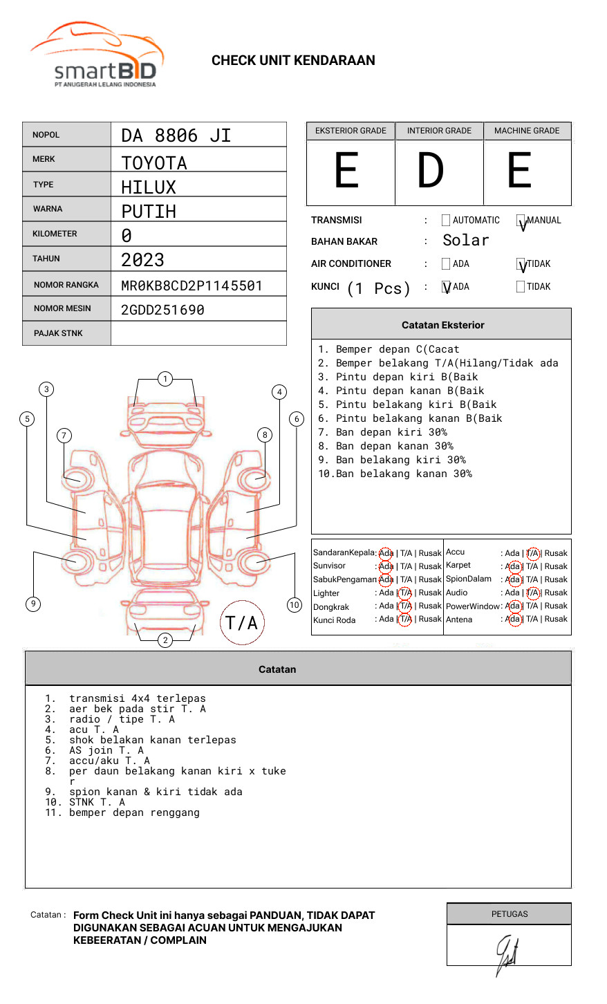 TOYOTA HILUX 2.4G DC