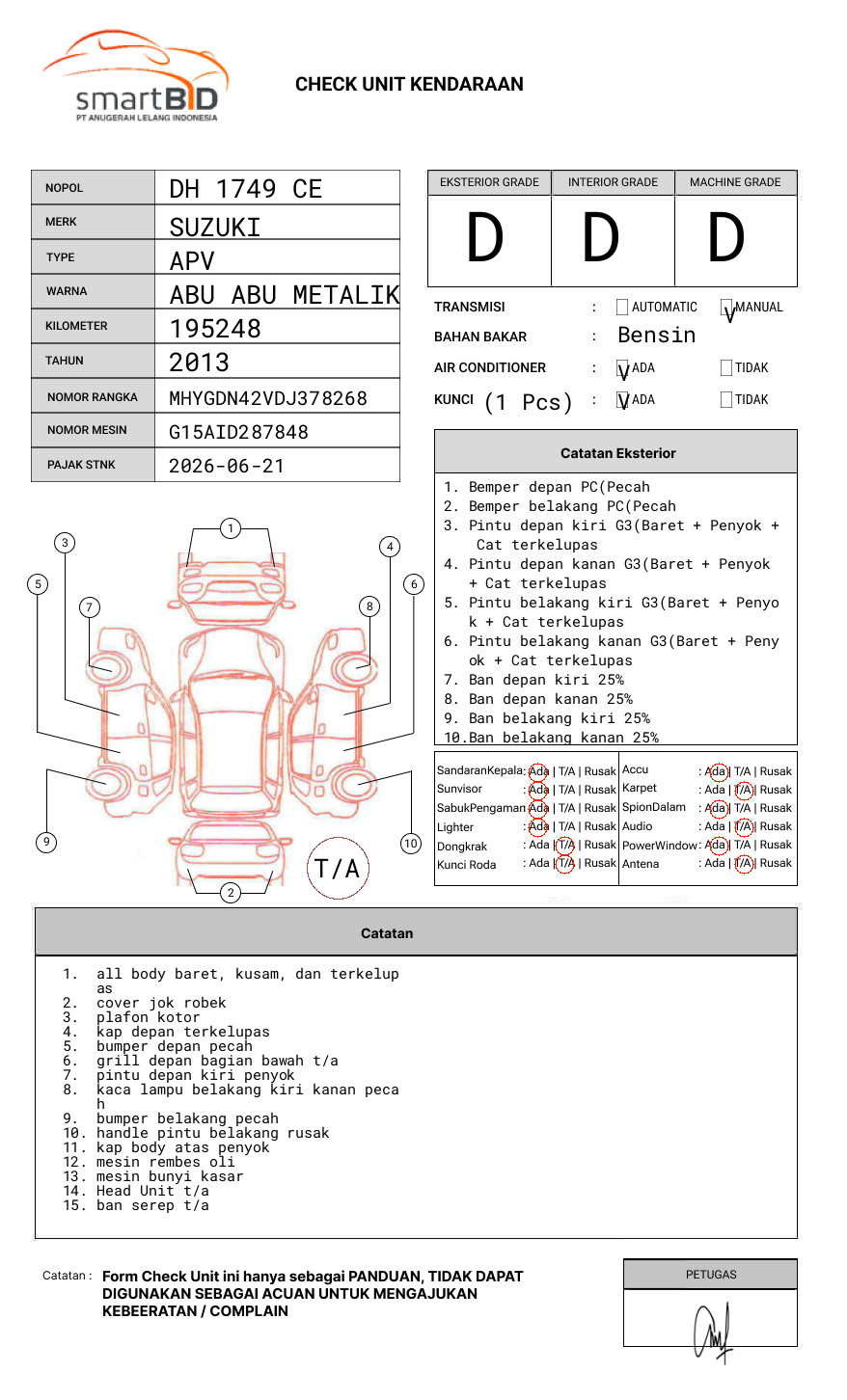 SUZUKI APV DLX