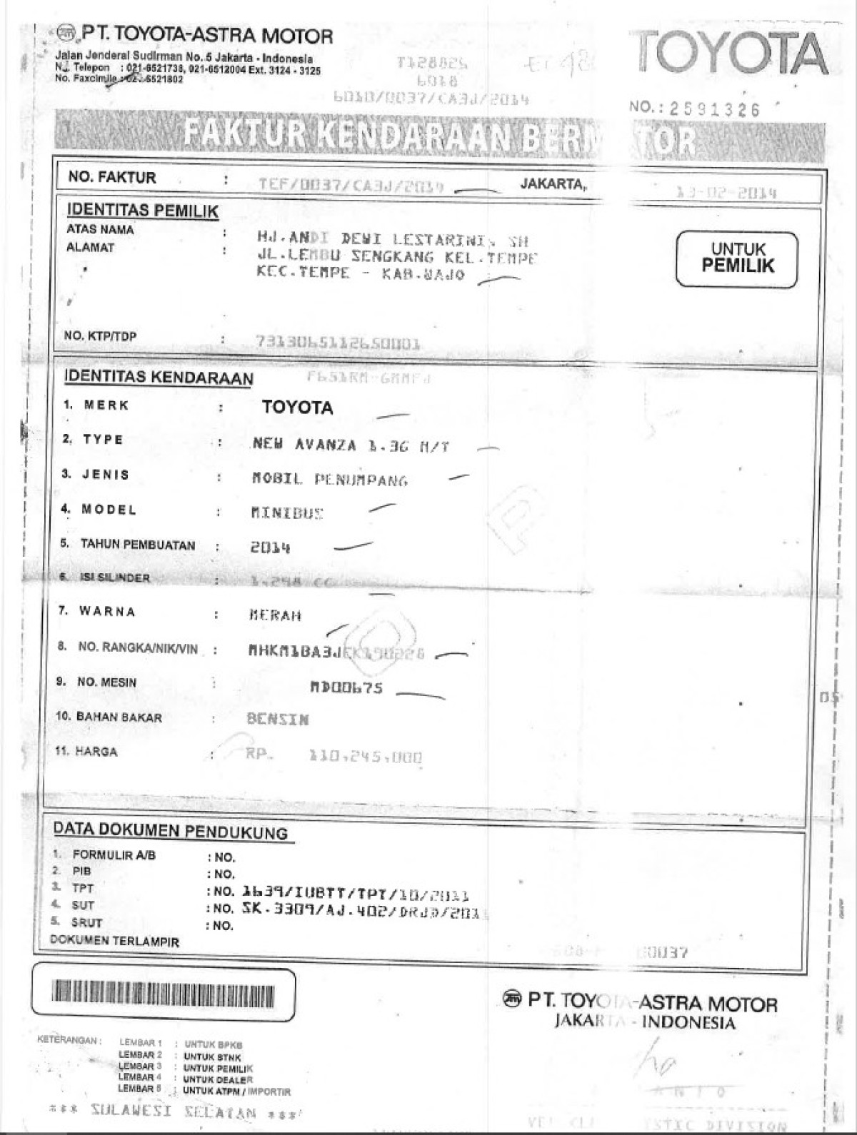 TOYOTA AVANZA