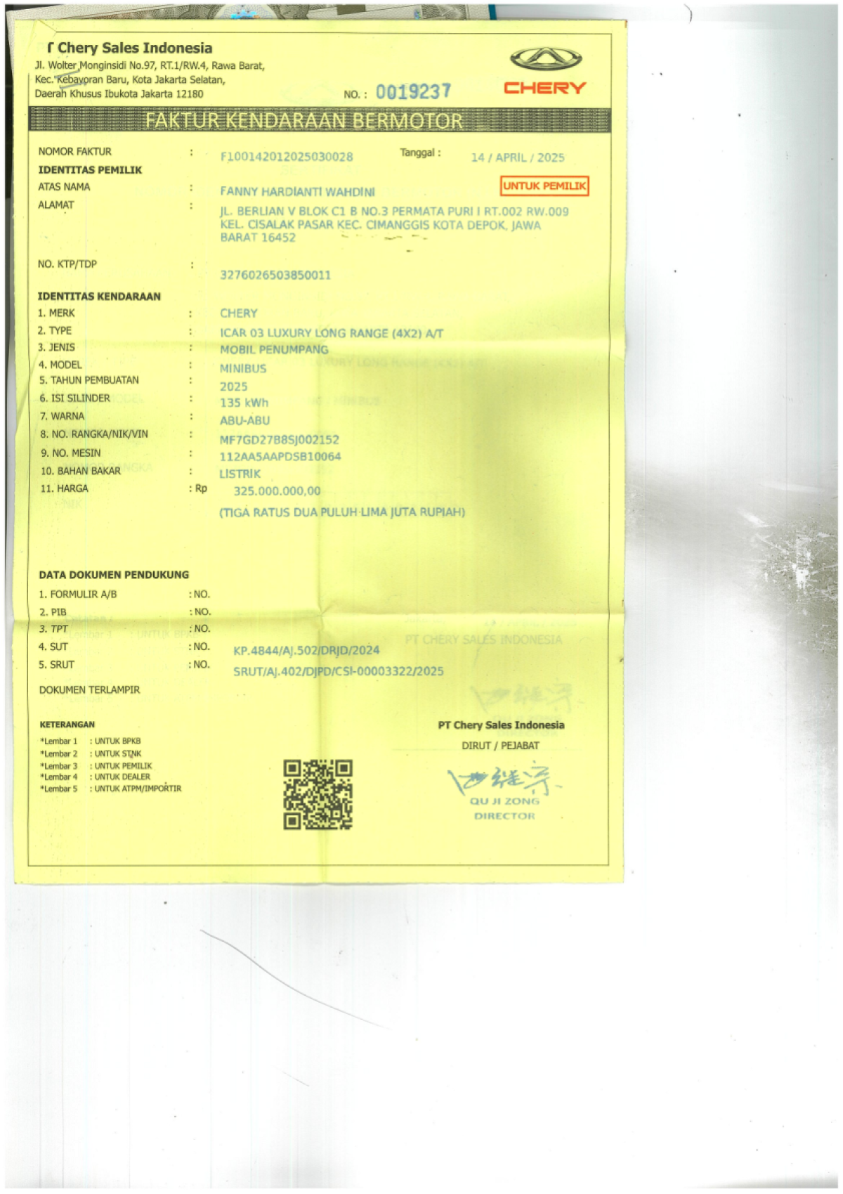 CHERY ICAR 03 LUXURY LONG RANGE (4X2)