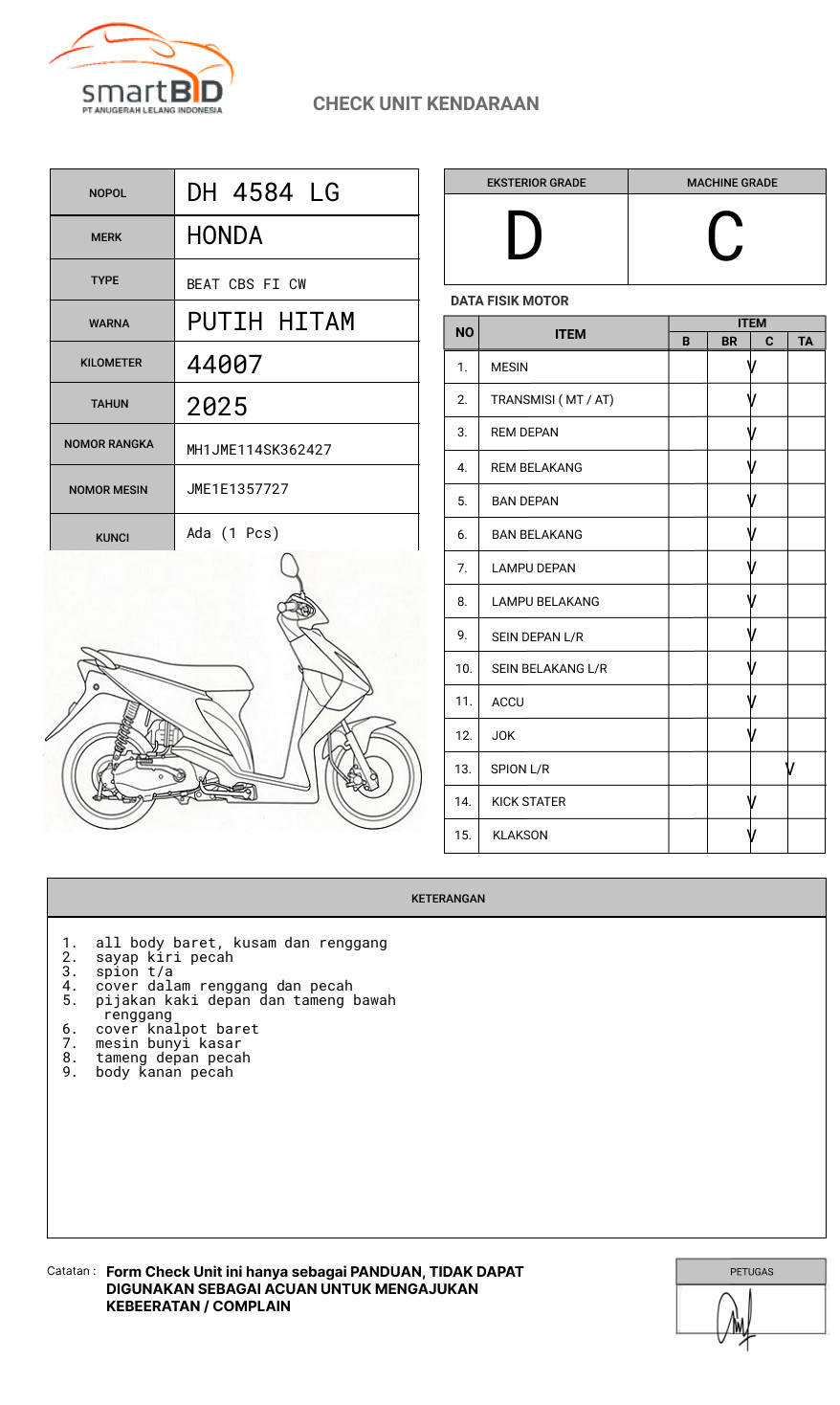 HONDA BEAT CBS FI CW