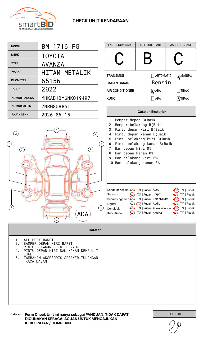 TOYOTA AVANZA 1.5 G