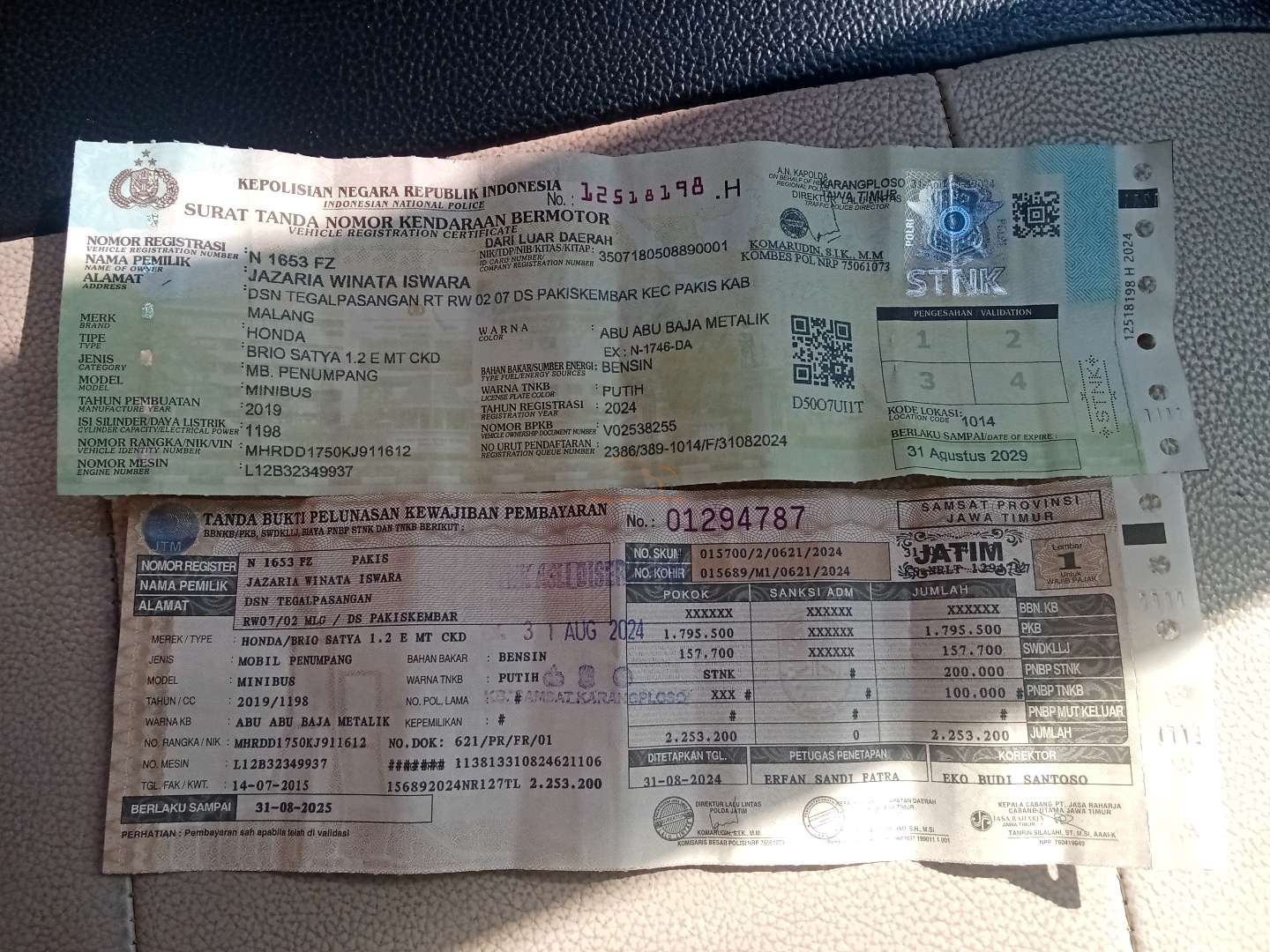 HONDA BRIO SATYA 1.2 E