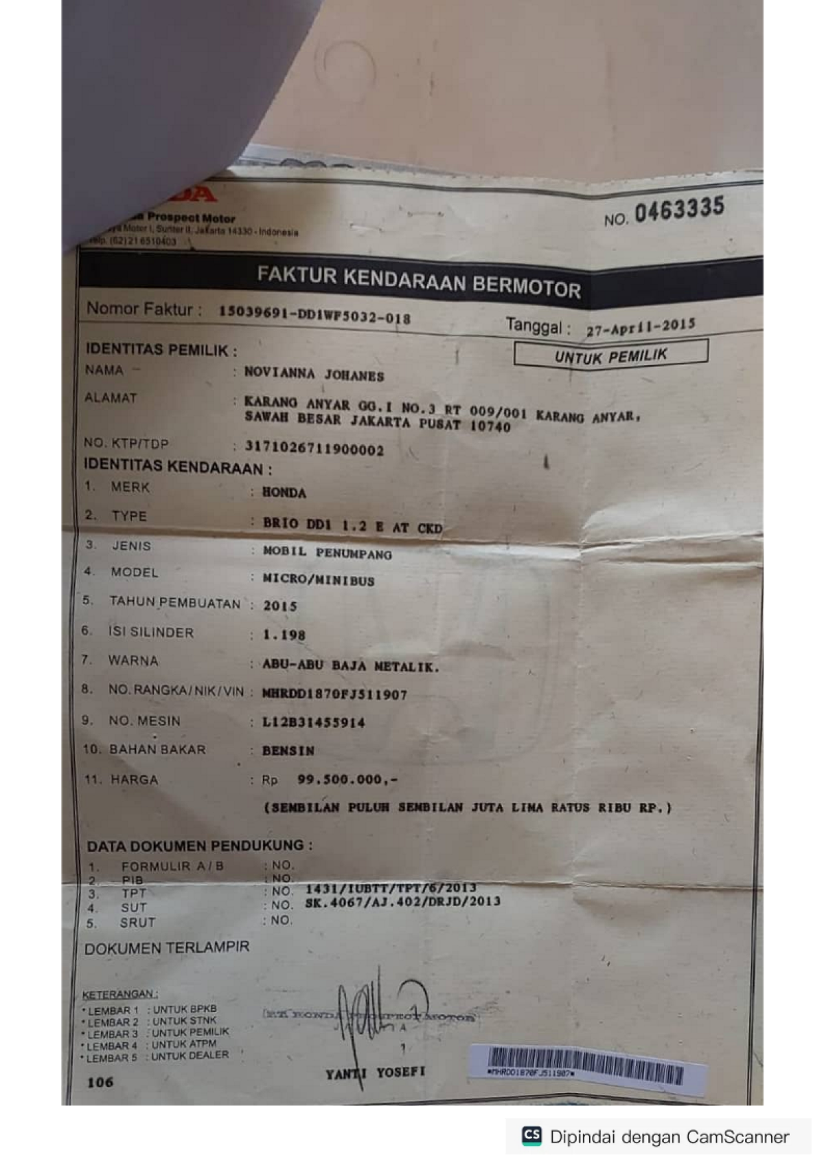 HONDA BRIO DD1 1.2 E
