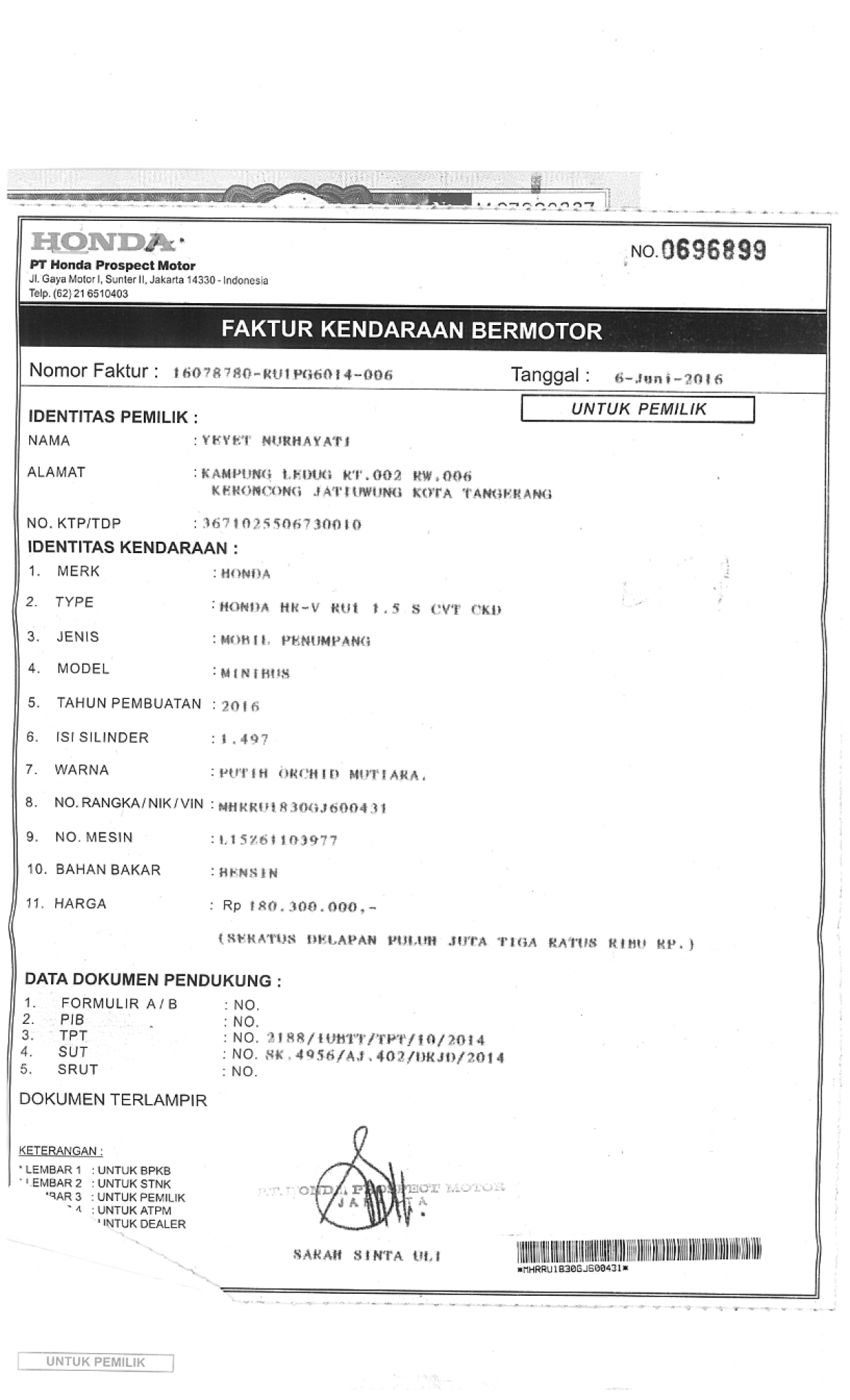 HONDA  HRV  RU1 1.5 S