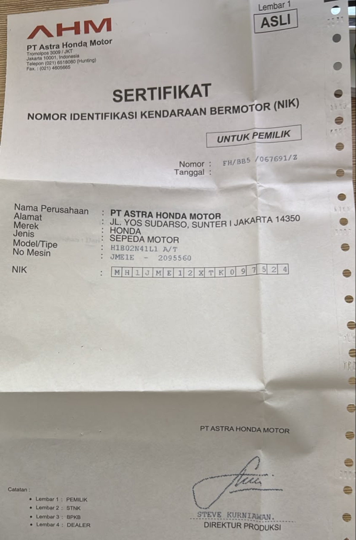 HONDA BEAT CBS FI CW