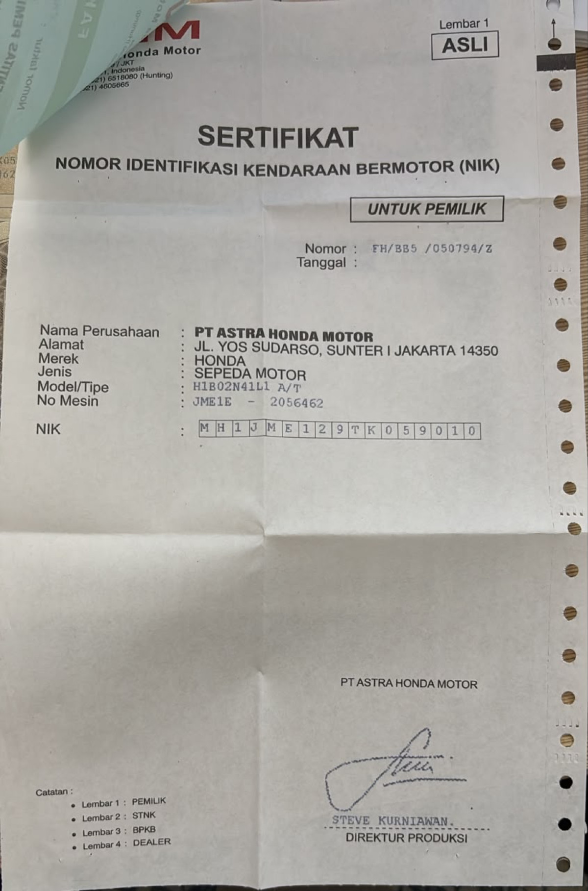 HONDA BEAT CBS FI CW