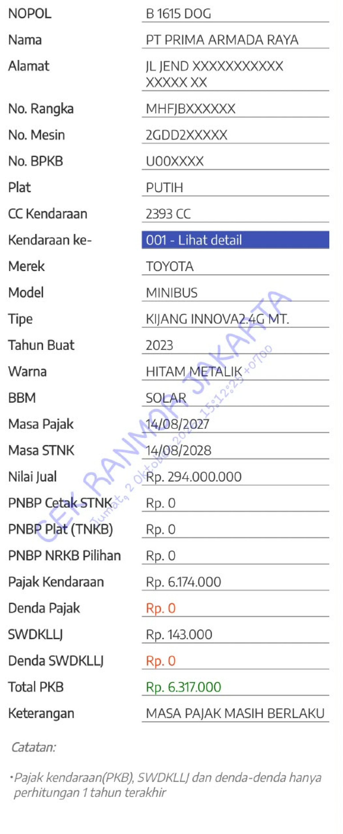 TOYOTA INNOVA 2.4 G