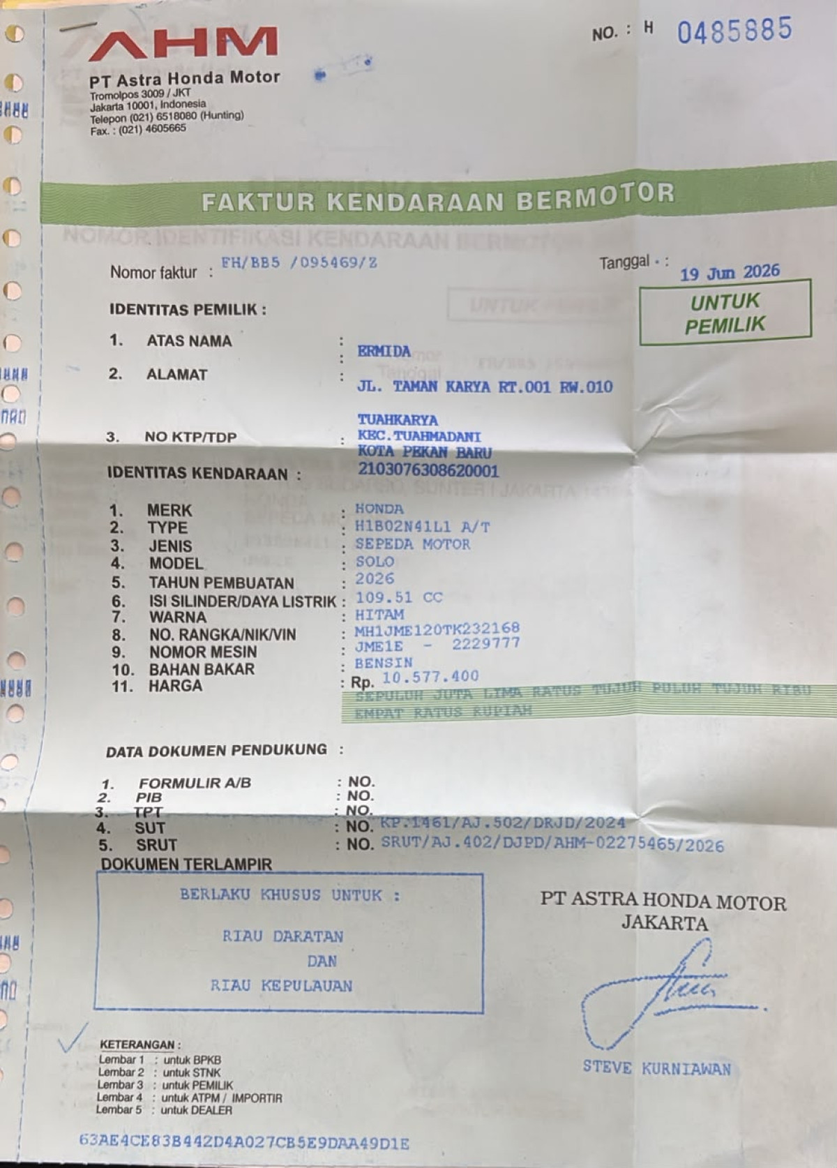 HONDA BEAT CBS FI CW