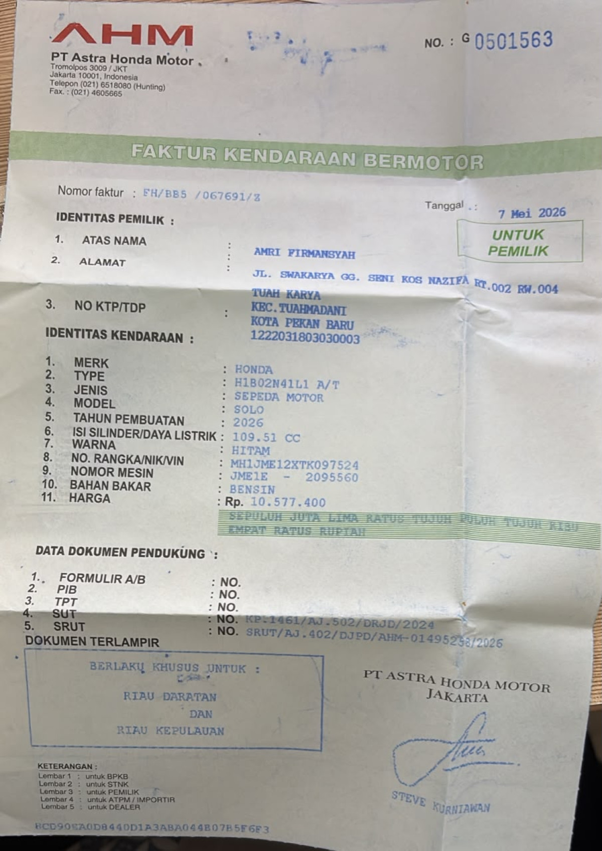 HONDA BEAT CBS FI CW