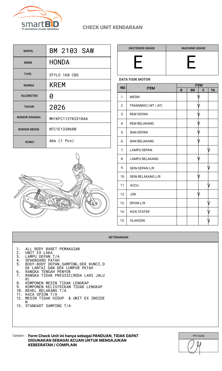 HONDA STYLO 160 CBS
