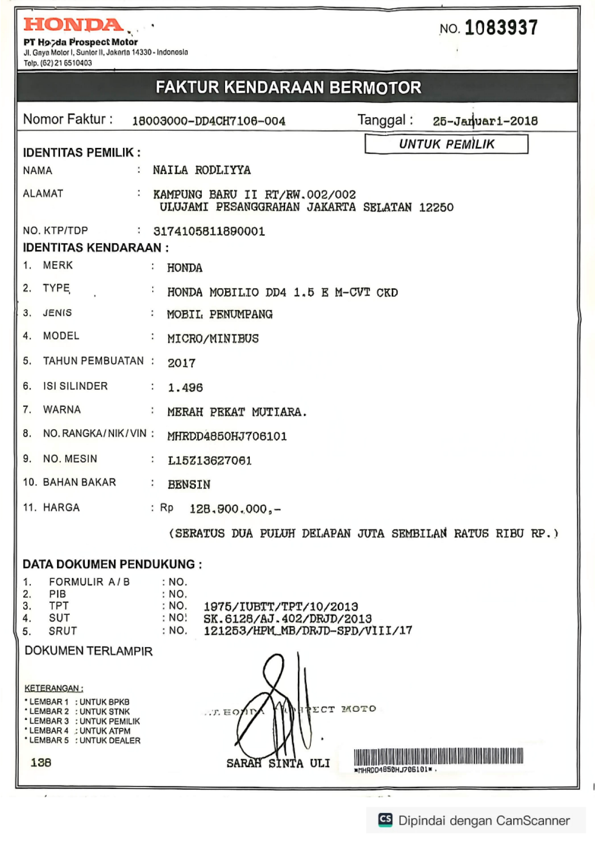 HONDA MOBILIO